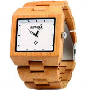 Holz Armbanduhr BEWELL aus natürlichen Materialien. Holz Uhren für Männer und Frauen.