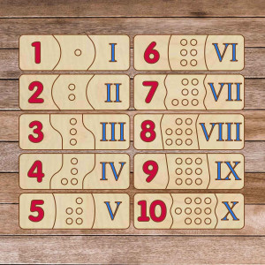 Kinderpuzzle aus Holz - Römische Ziffern 30 Teile | SENTOP H003