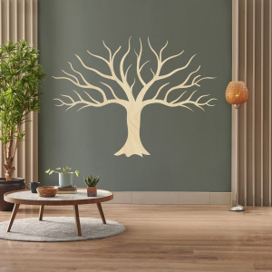 Wandtattoo Modernes Design Dekoration aus Sperrholz Herbst Baum Größe: 900 x 1233 mm
