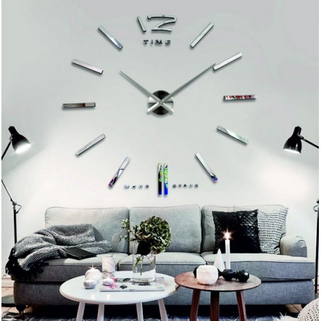 Stick On Wall Clock Decoration Mirror 3d - Mirrors To Stick On Wall