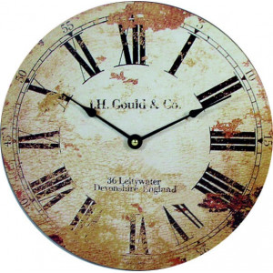 Stilvolle Uhr Roman retro Holz MDF. Fi 30 cm