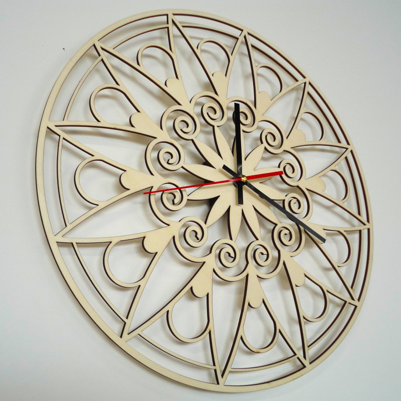 Moderne Wanduhr, Wanduhr als Geschenk, 3D Mandala Uhr.