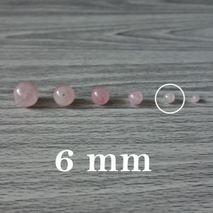 Rosenquarz - Perlenmineral - FI 6 mm