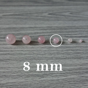 Rosenquarz - Perlenmineral - FI 8 mm