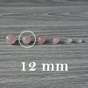 Rosenquarz - Perlenmineral - FI 12 mm