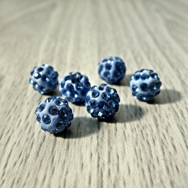 Shamballa Perle - schwaches Blau FI 10 mm