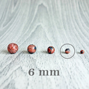 Jasper Leopard - Perlenmineral - FI 6 mm