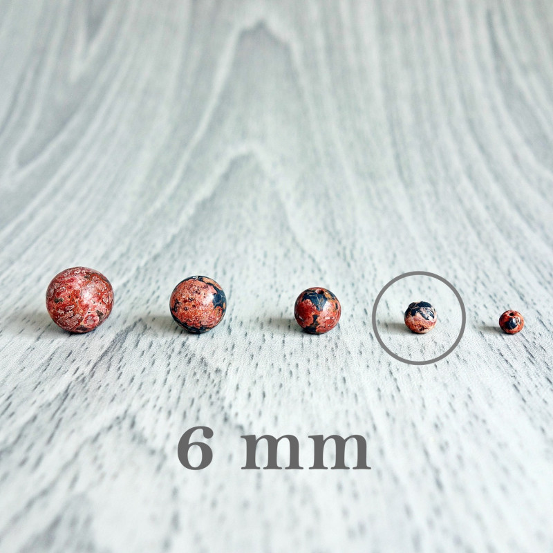 Jasper Leopard - Perlenmineral - FI 6 mm