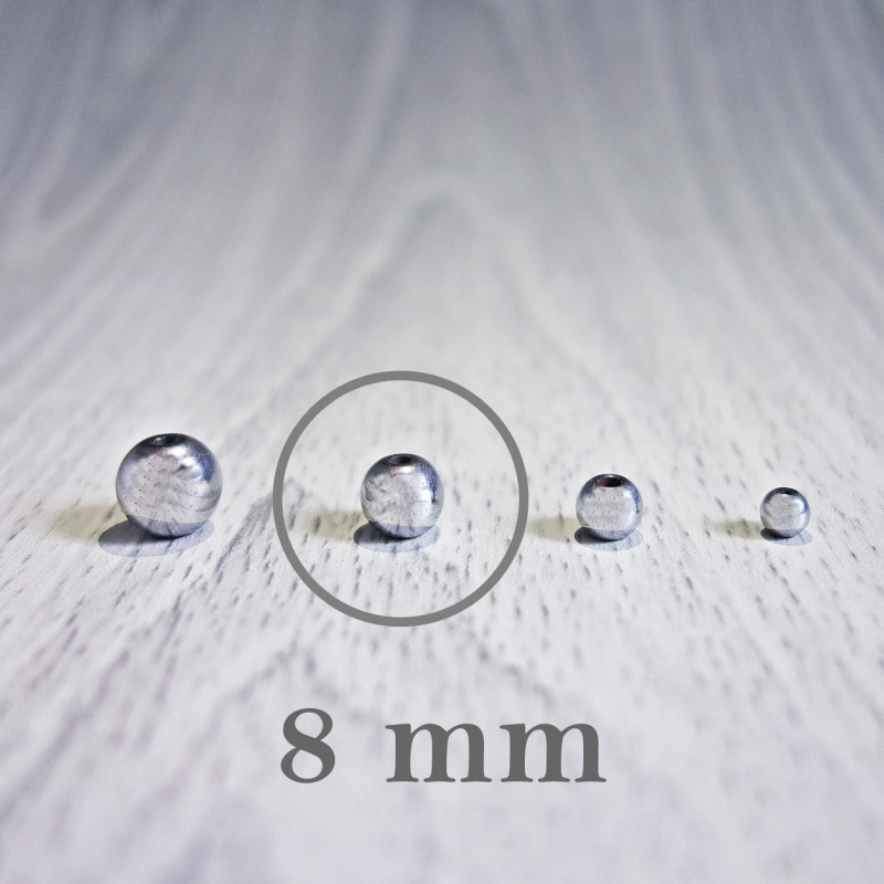 Hämatitlicht - Perlenmineral - FI 6 mm