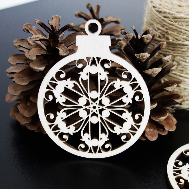 Schneeflocken als Ornament für Weihnachten, Größe: 79x90 mm