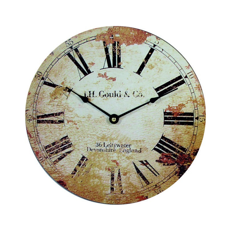 Uhr aus Holz willkommen in meinem Haus MDF. Fi 15 cm